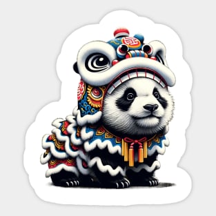 Lion Dance, Panda Lion Dance Sticker